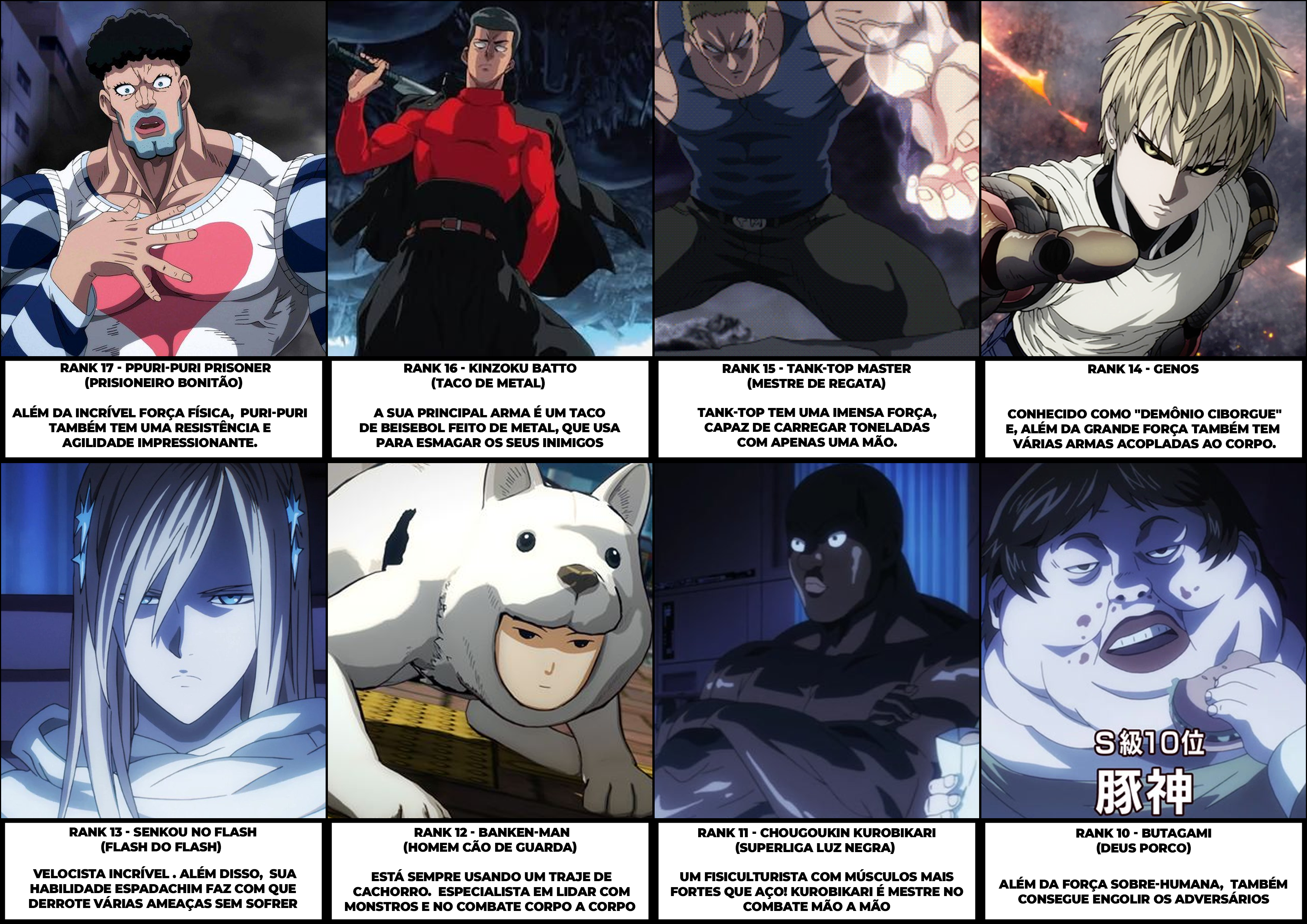 One Punch Man Hero Ranks